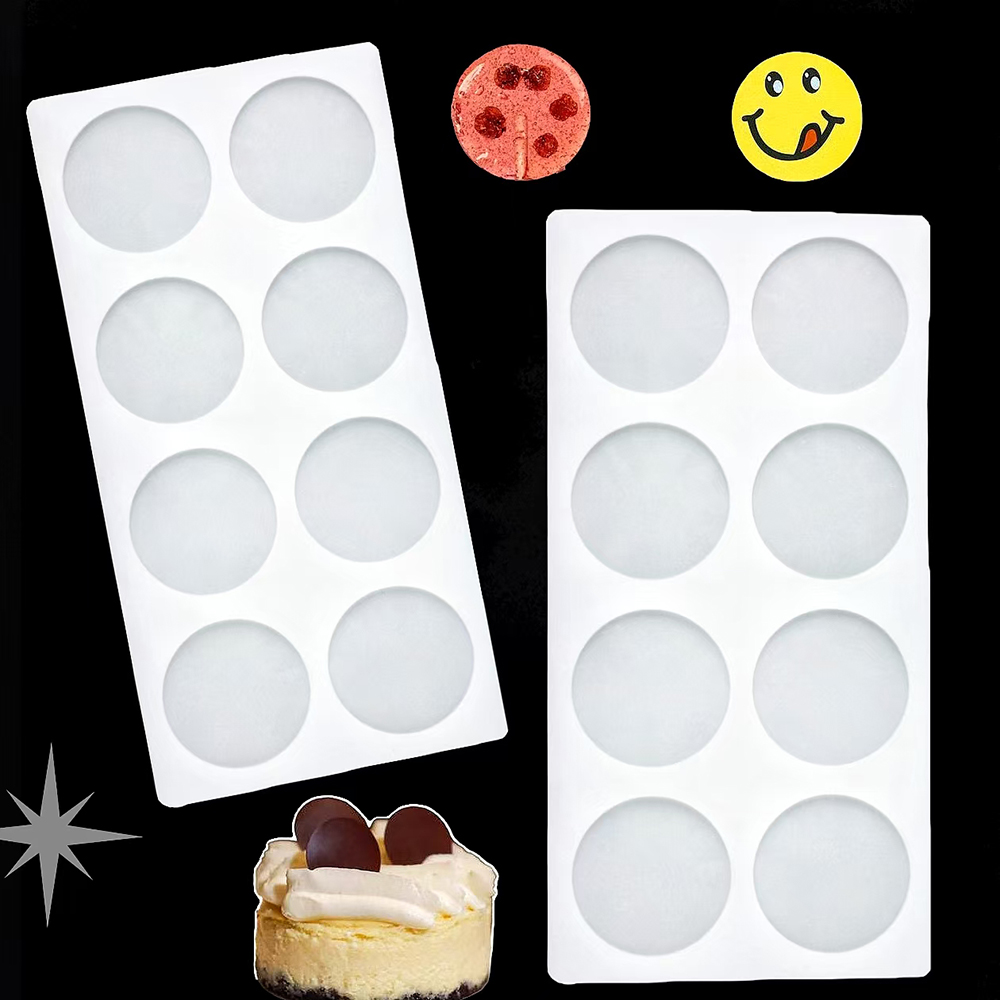 Kitchen Baking Molds - 8-cavity cylindrical sugar flipping silicone mold,