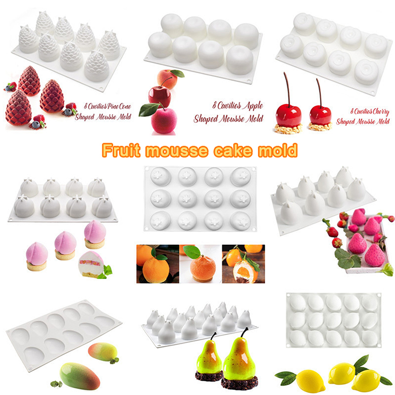 Kitchen Baking Molds - Food-Grade Silicone Fruit Series Cake Mold