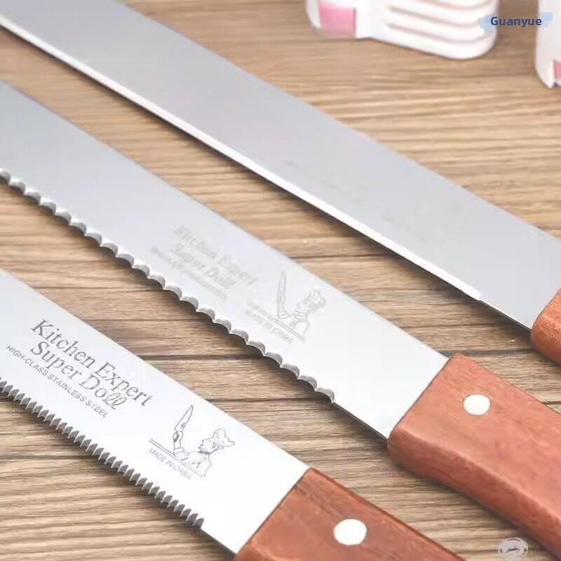 Kitchen And Baking Equipment - Stainless Steel Toothed Knife Bread Cutter