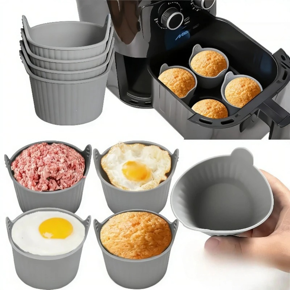6Pcs Silicone Air Fryer Mold D - Kitchen Pro Baking Tray ulasan dan harga