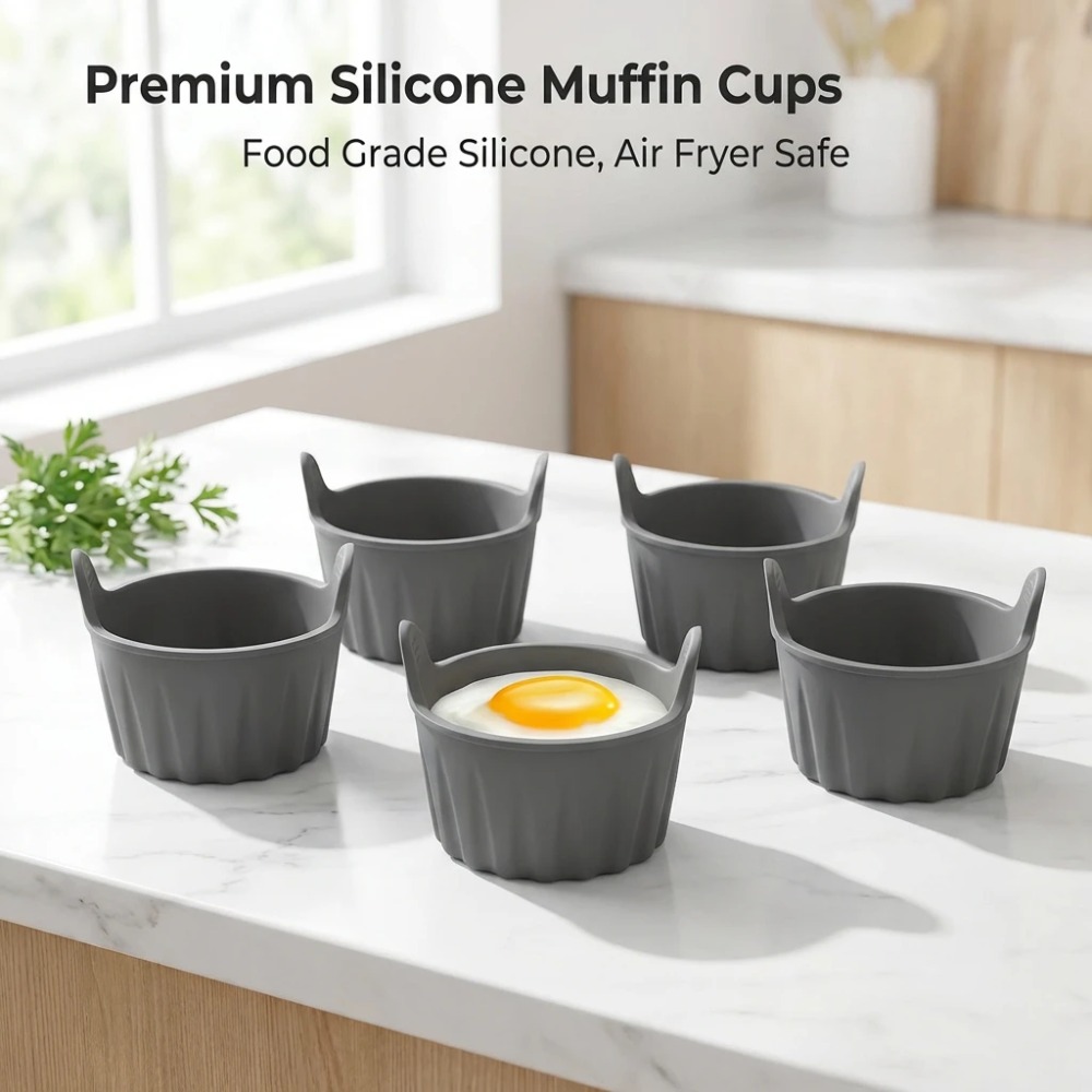 6Pcs Silicone Air Fryer Mold D - Kitchen Pro Baking Tray ulasan dan harga