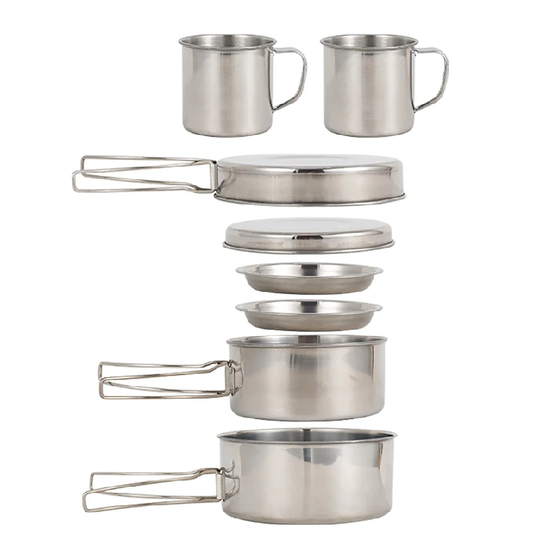 8pcs/Set Camping Cookware Mess - Kitchen Baking Pan Set ulasan dan harga