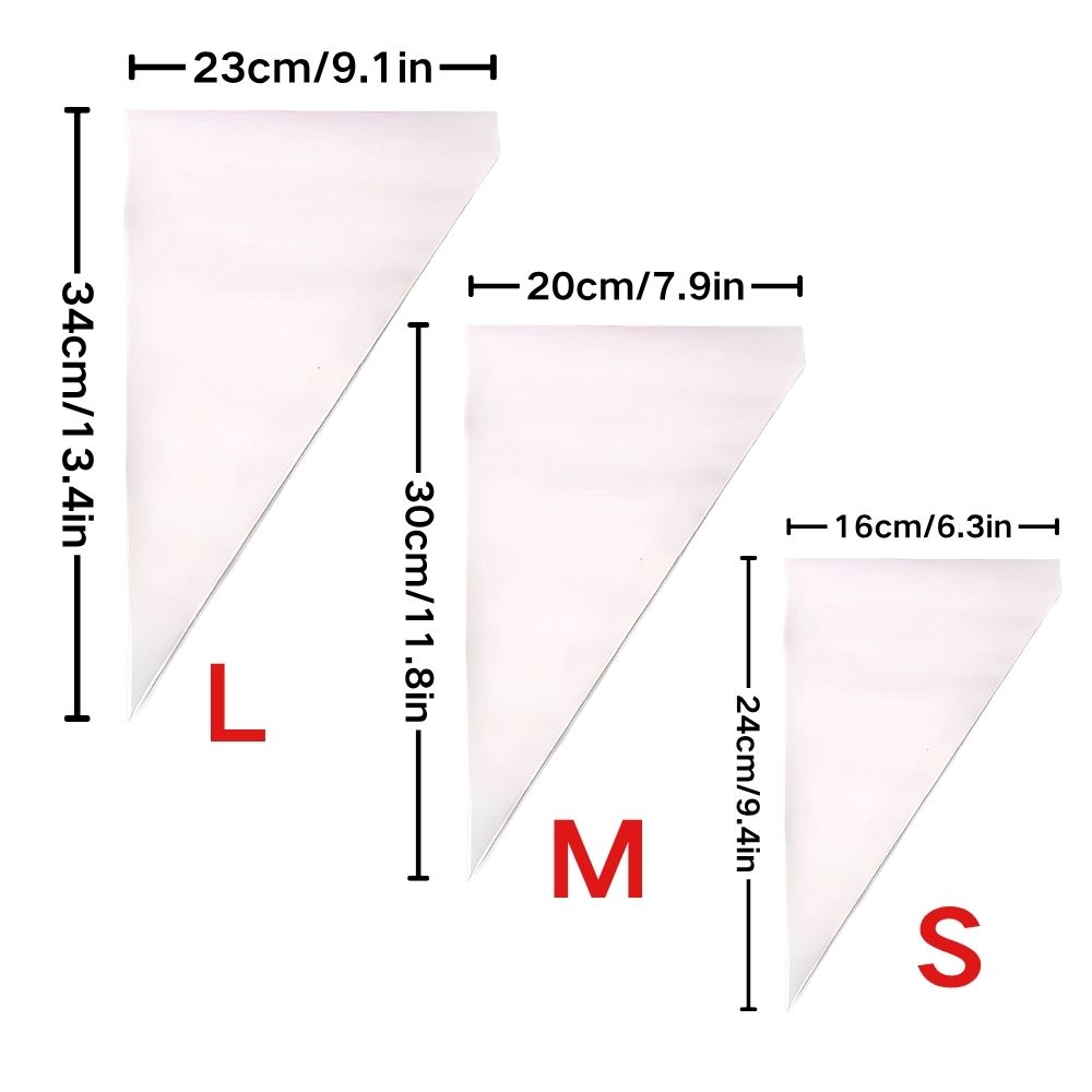 50pcs S/M/L Transparent Dispos - Piping Bag Disposable ulasan dan harga