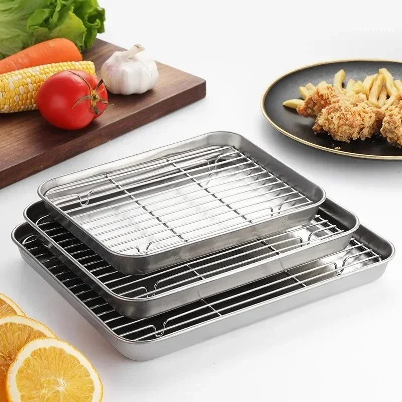 Stainless Steel Baking Pan Tra - Kitchen Baking Rack ulasan dan harga