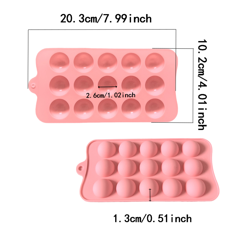 15 cavity semi-circular chocol - Kitchen Equipment For Baking ulasan dan harga