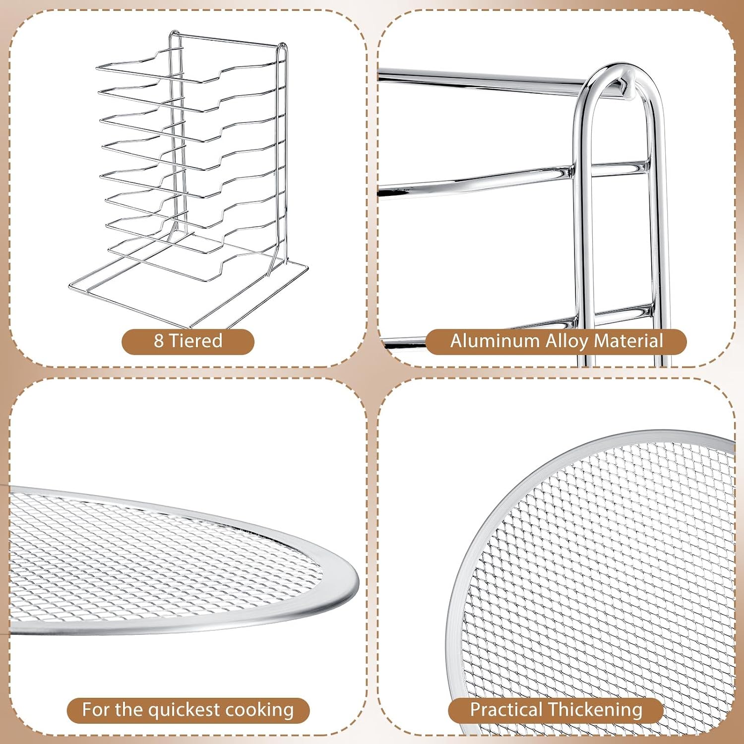 Pizza Rack 8 Tiered Stand With - Kitchen Baking Rack ulasan dan harga
