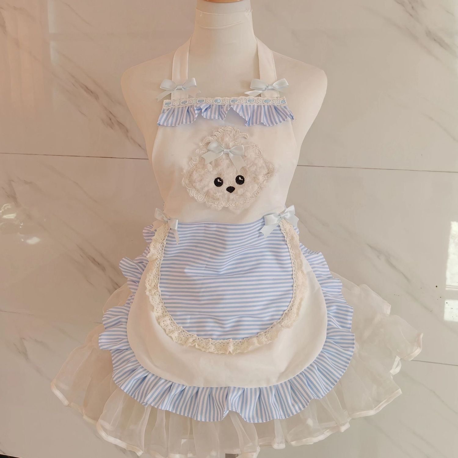 1pc Cute Striped Apron Princes - Kitchen Baking Must Haves ulasan dan harga