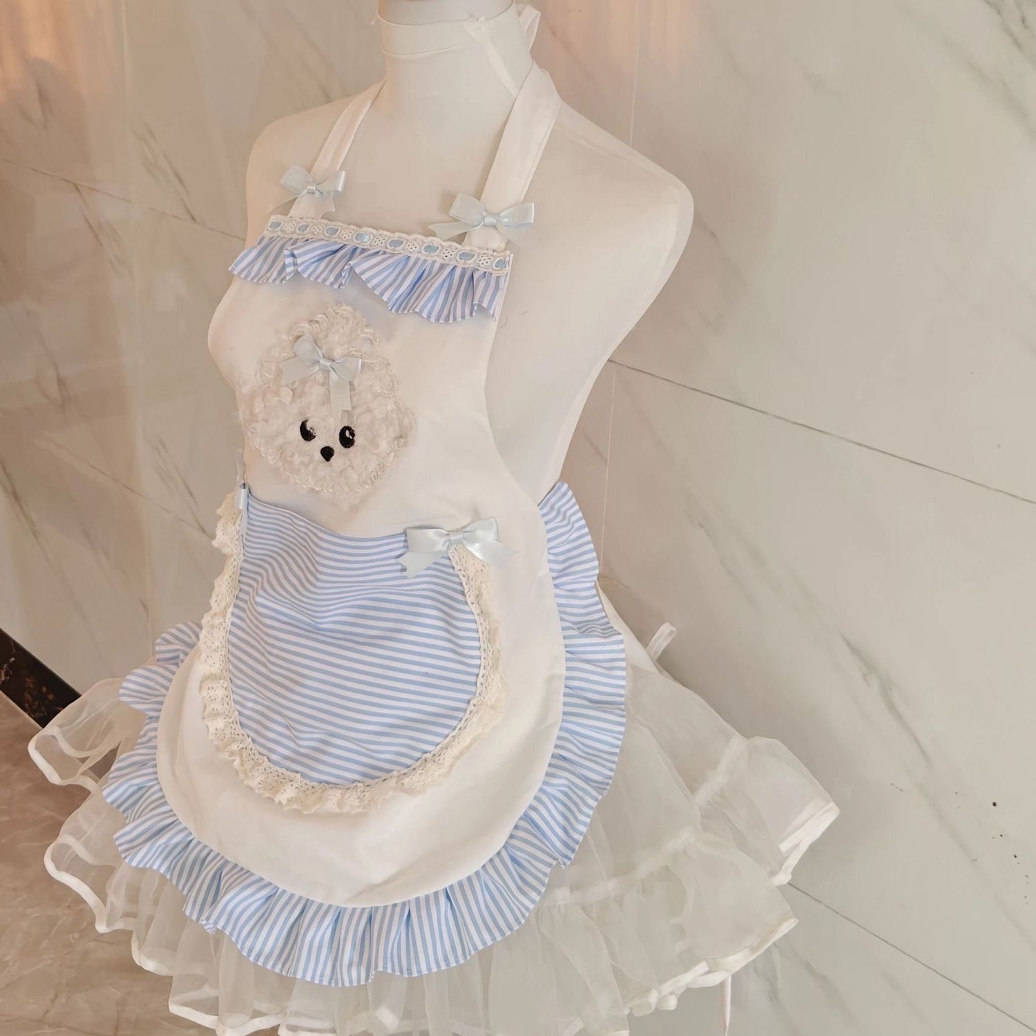 1pc Cute Striped Apron Princes - Kitchen Baking Must Haves ulasan dan harga