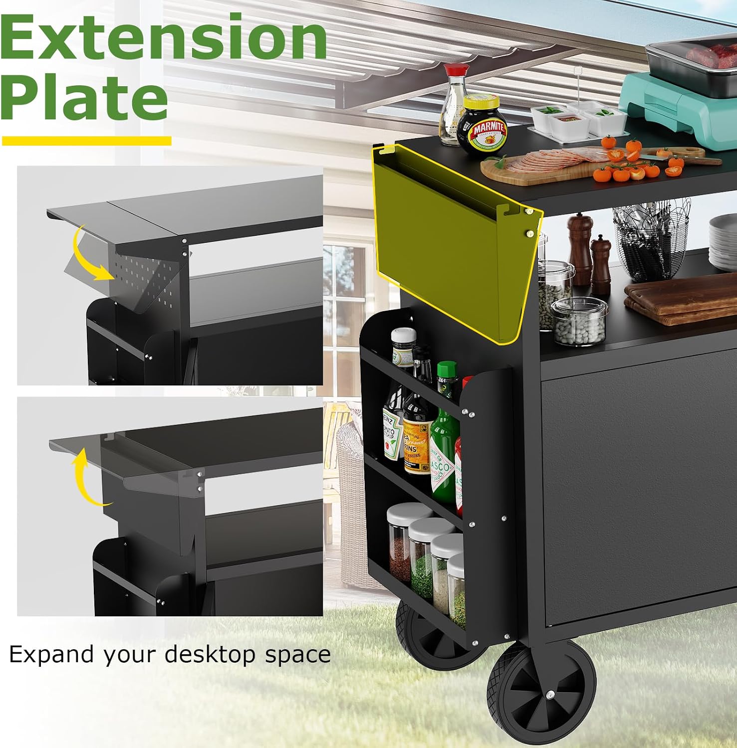 Outdoor Grill Cart Table With  - Kitchen Queen ulasan dan harga