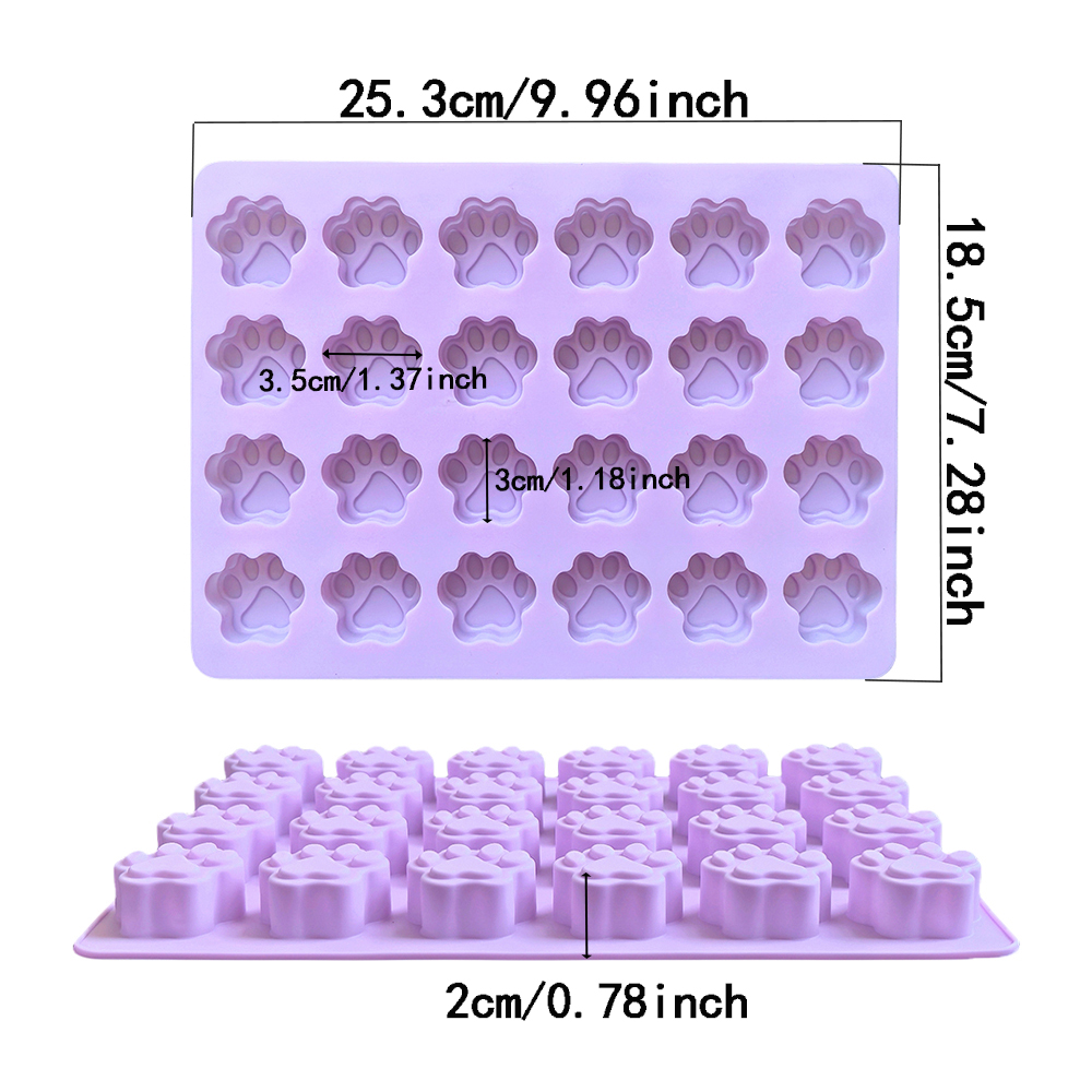 1pc 24 hole cat paw shaped cho - Kitchen Baking Molds ulasan dan harga