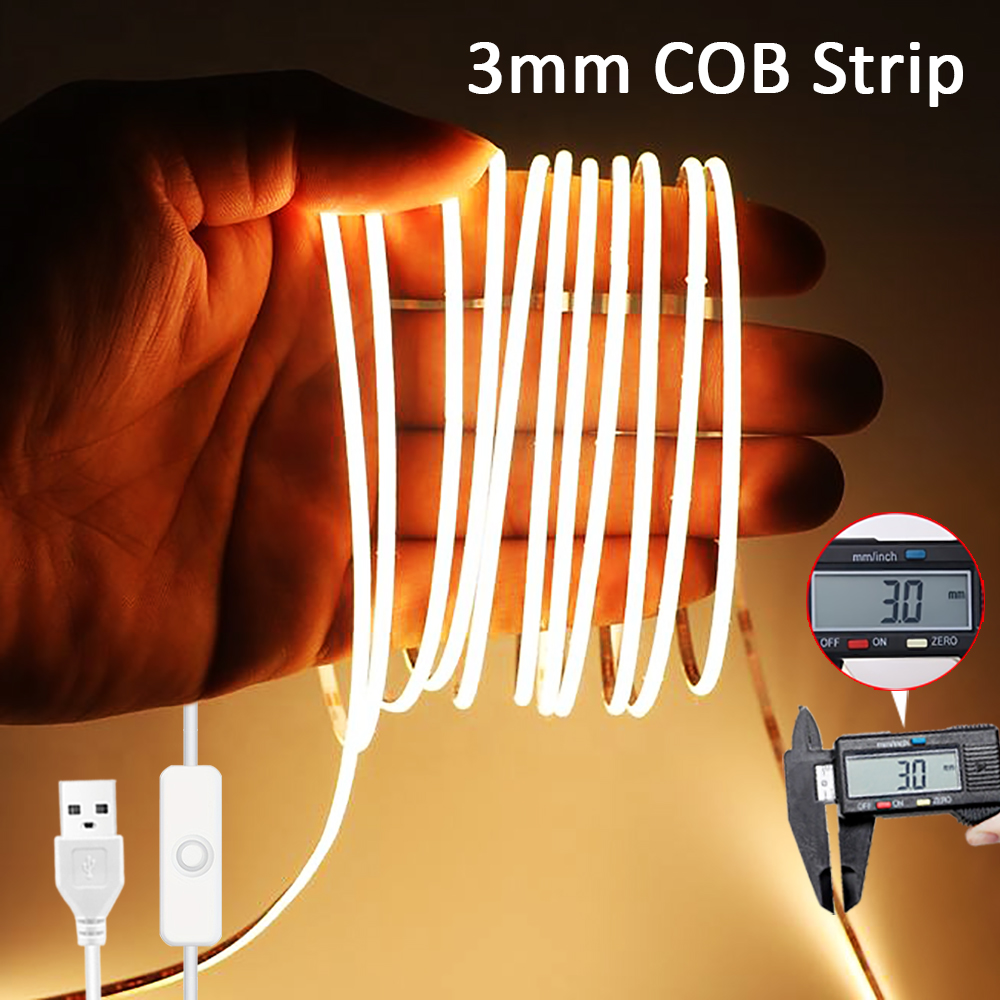 3mm Ultra Thin Led COB Strip U - Kitchen Baking Cabinet ulasan dan harga