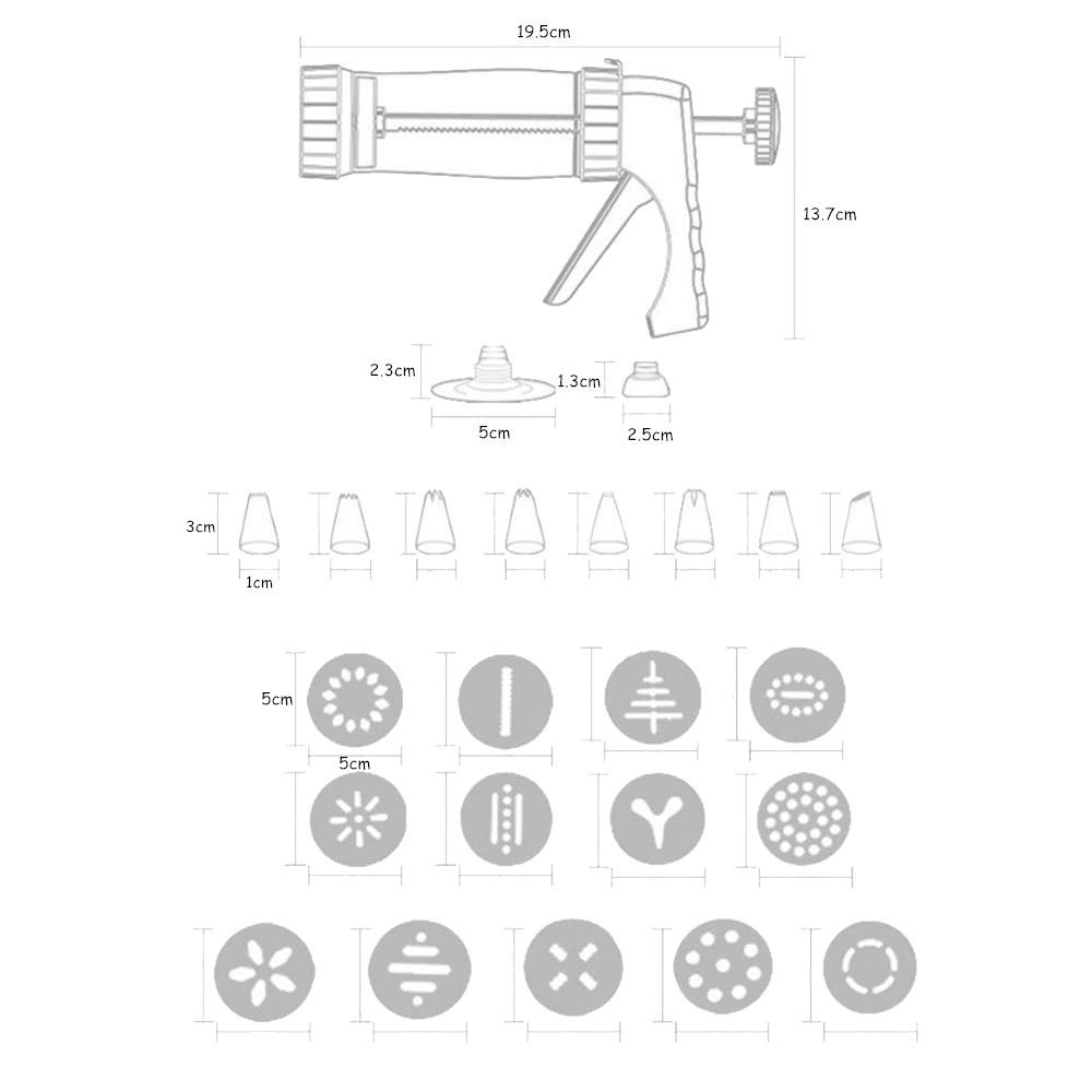 LMETJMA Cookie Press Kit Biscu - Piping Bag Disposable ulasan dan harga