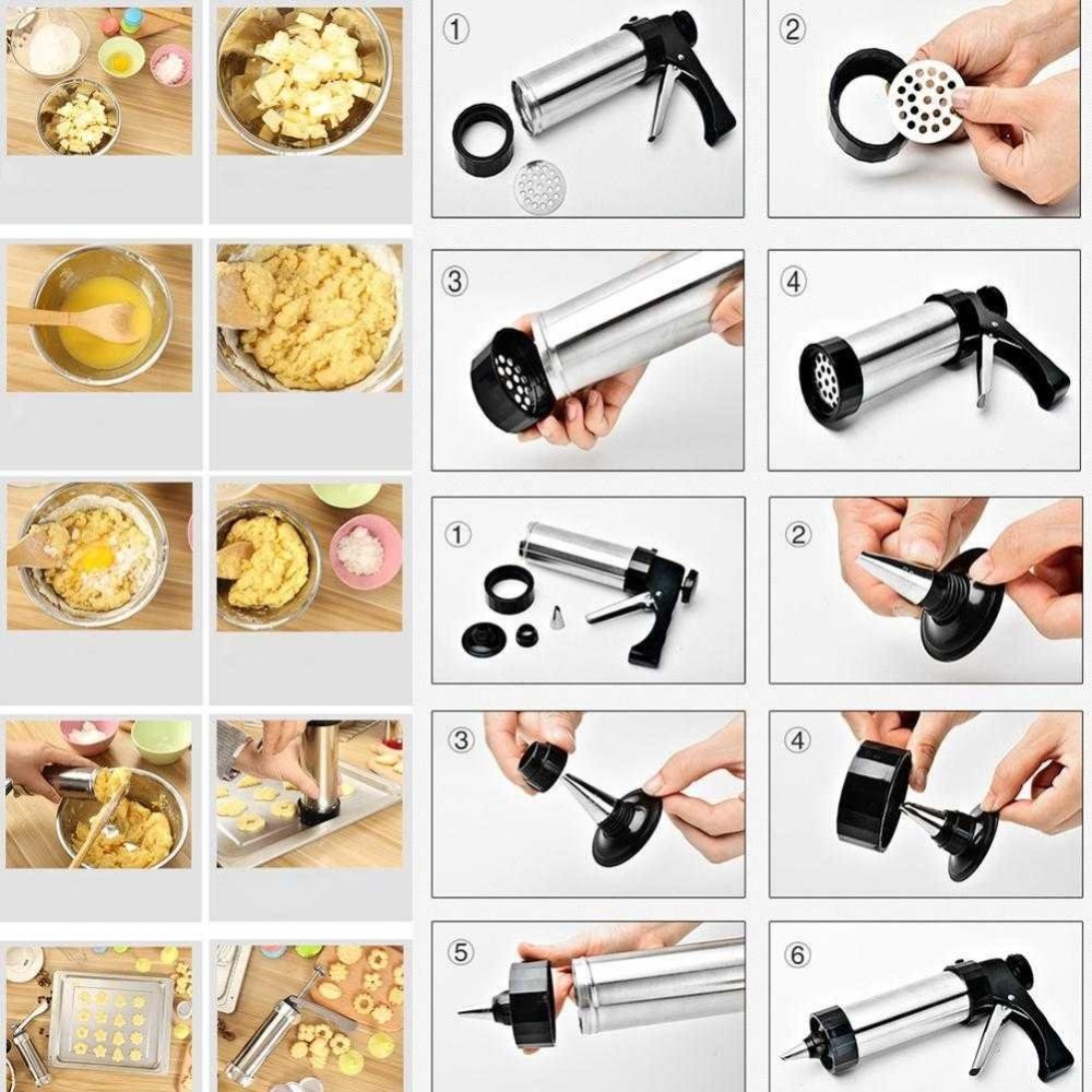 LMETJMA Cookie Press Kit Biscu - Piping Bag Disposable ulasan dan harga