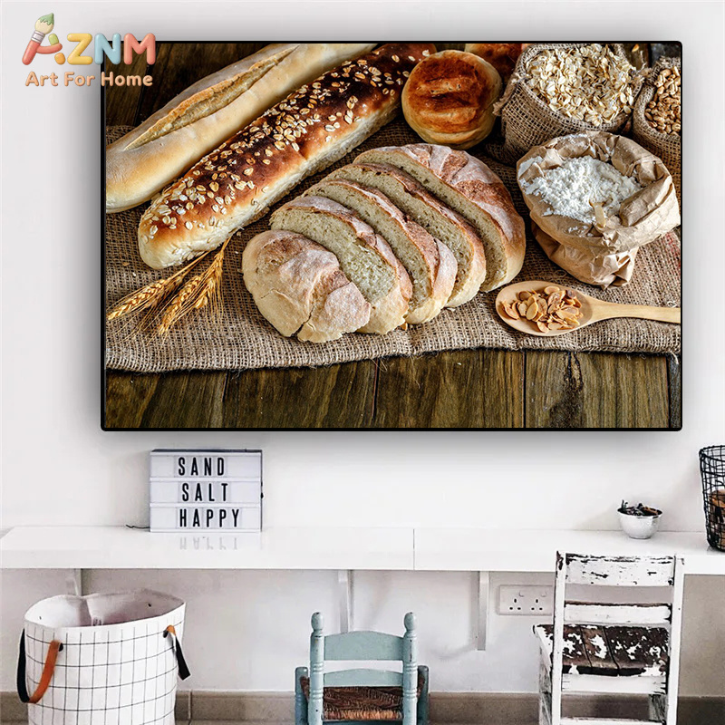 AZNM Realistic Fresh Baked Bre - Kitchen Baking Wall Art ulasan dan harga