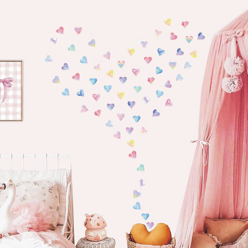 Colorful Hearts Couple Wall St - Kitchen Queen ulasan dan harga
