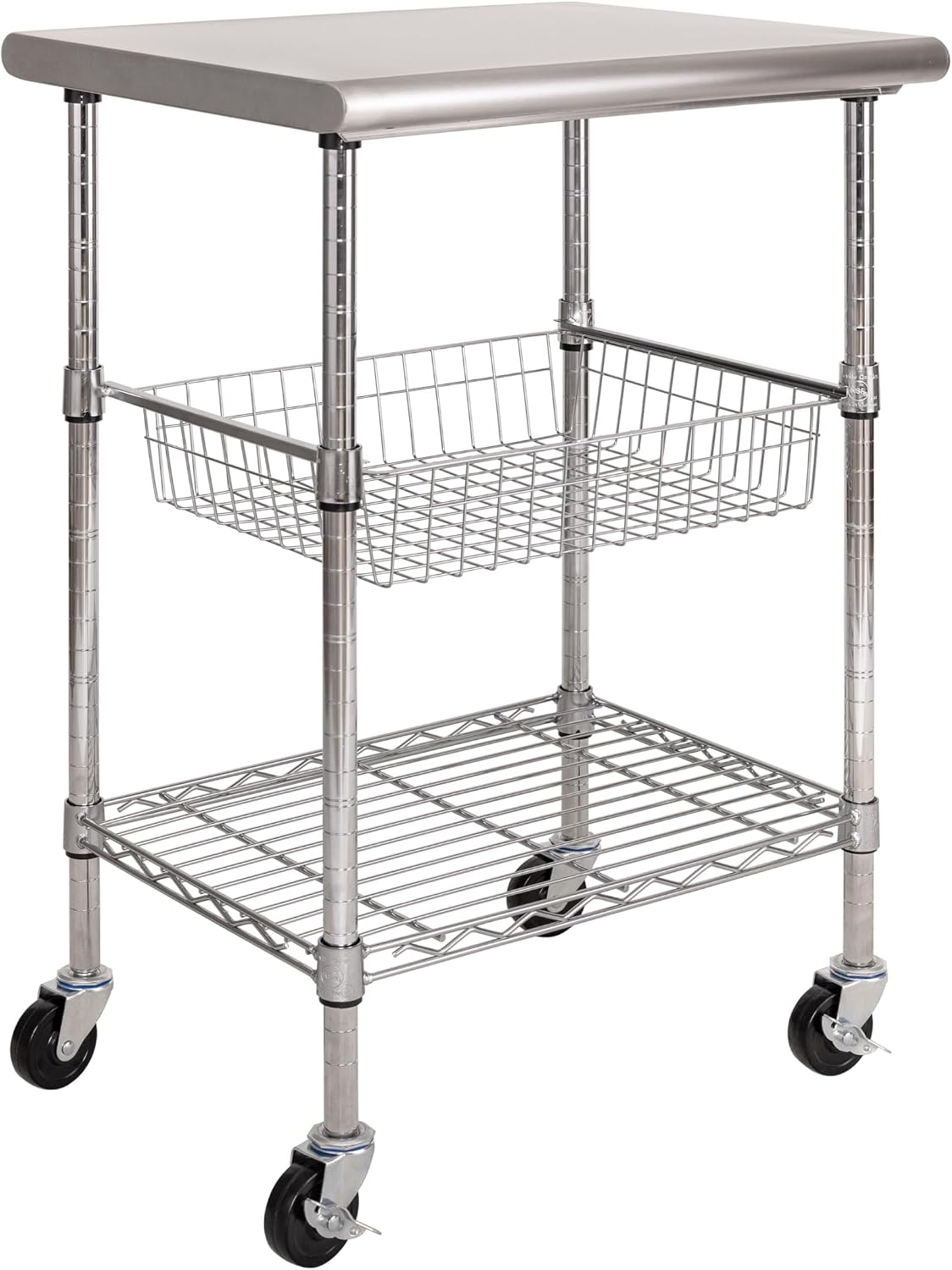 Stainless Steel Commercial Pre - Kitchen Island Baking Table ulasan dan harga