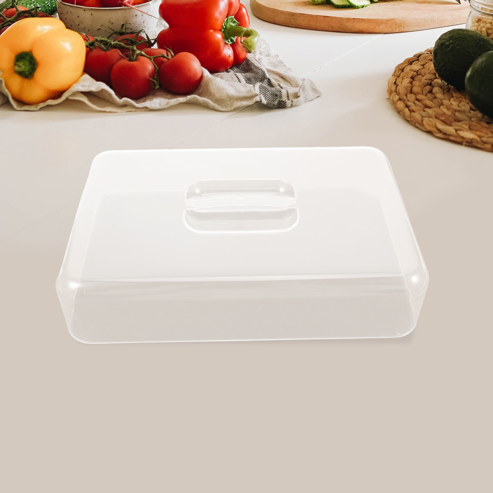 2Pcs Clear Acrylic Rectangular - Kitchen Bakery ulasan dan harga