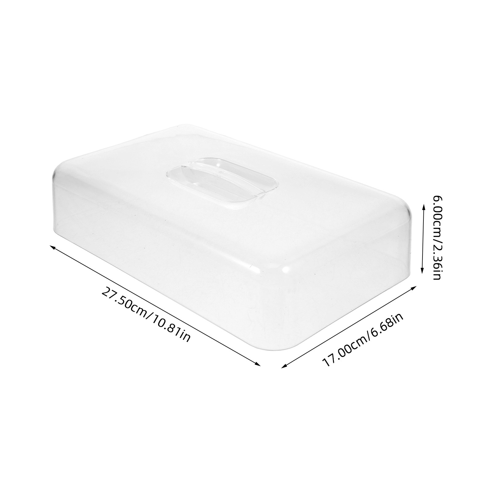 2Pcs Clear Acrylic Rectangular - Kitchen Bakery ulasan dan harga