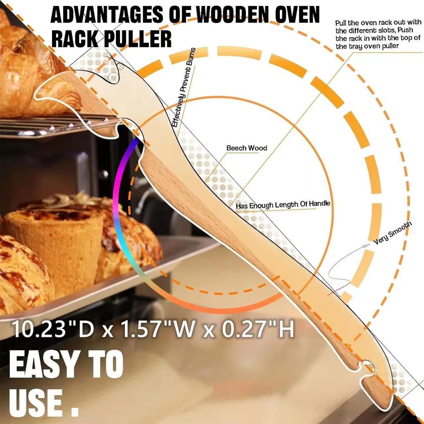 Wooden Long Handle Oven Rack P - Kitchen Baking Rack ulasan dan harga