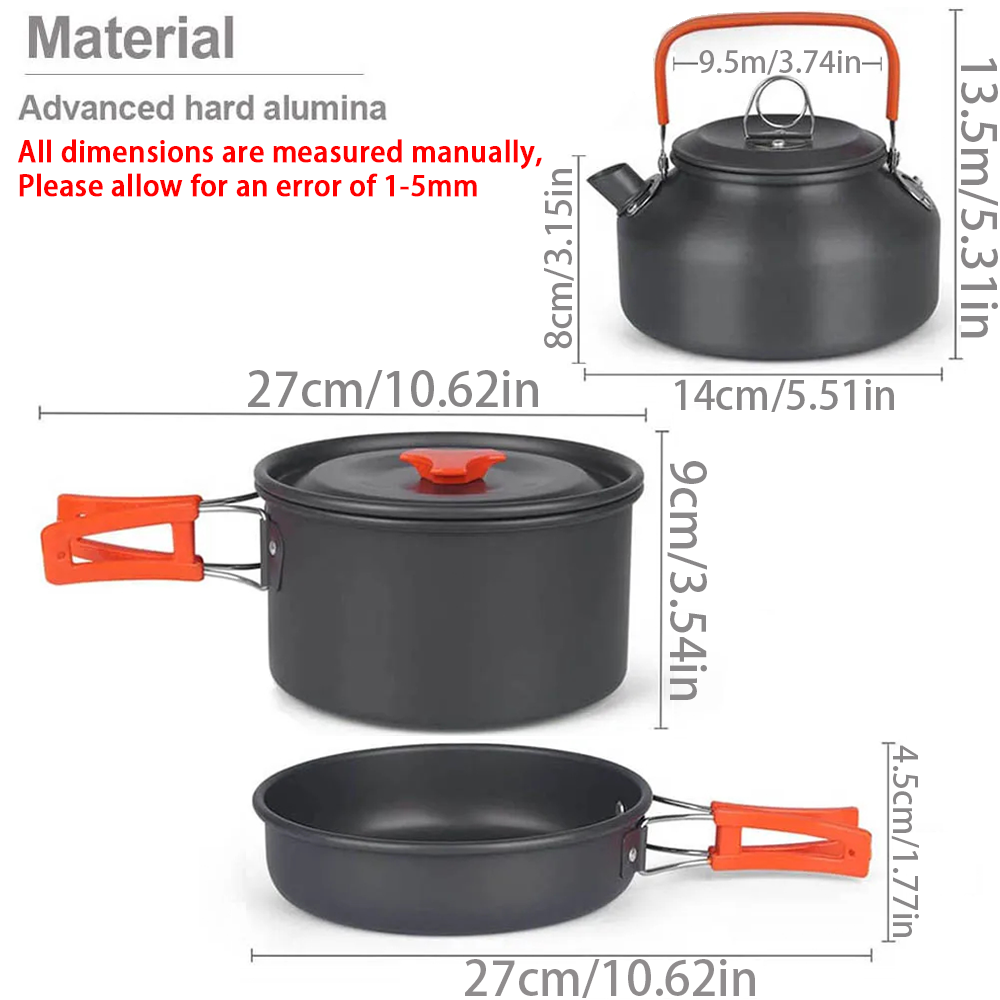 1pcs/1set Camping Cookware Kit - Kitchen Baking Pan Set ulasan dan harga