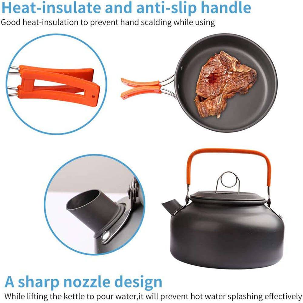 1pcs/1set Camping Cookware Kit - Kitchen Baking Pan Set ulasan dan harga