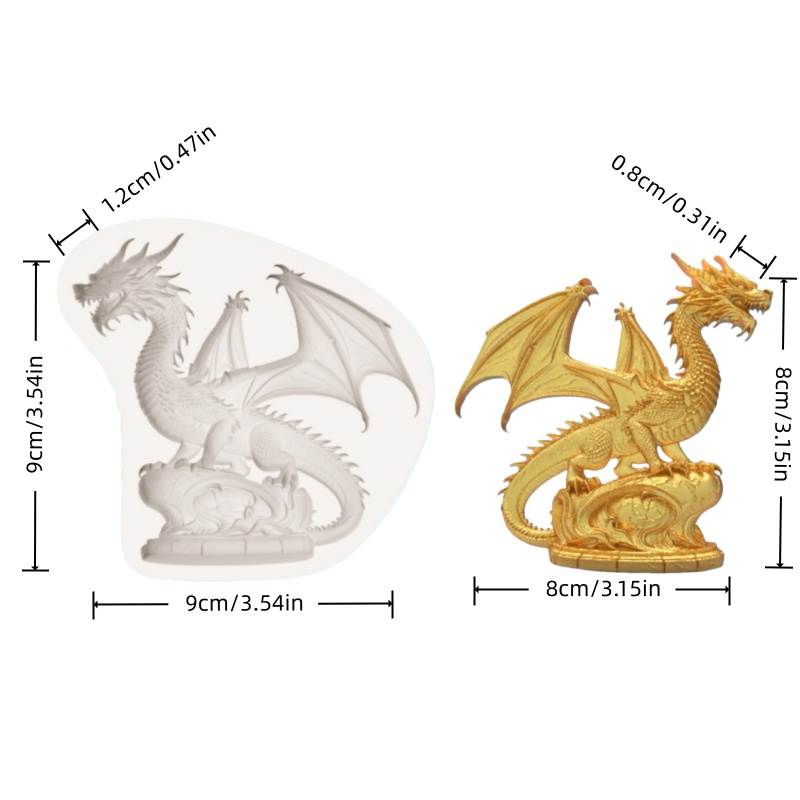 High-Precision Fantasy Dragon- - Kitchen Baking Molds ulasan dan harga
