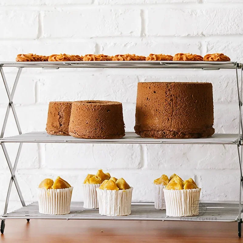 Foldable Multi-Layer Cake Cool - Kitchen Baking Rack ulasan dan harga