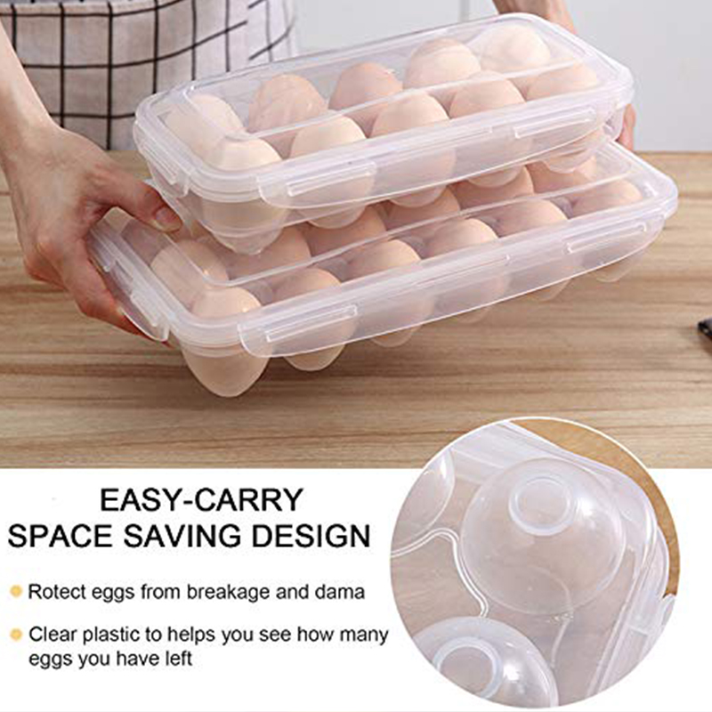1/2pc 10Grids Egg Storage Box  - Kitchen Queen ulasan dan harga