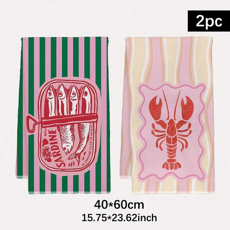 2Pcs, Pink and Green Striped S - Kitchen Baking Must Haves ulasan dan harga