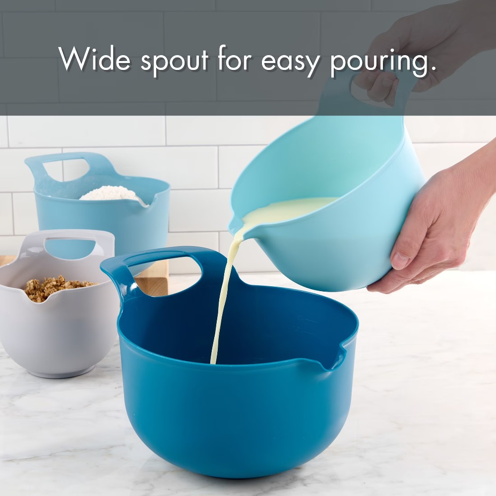 Nesting Plastic Mixing Bowls S - Kitchen Baking Cooking ulasan dan harga