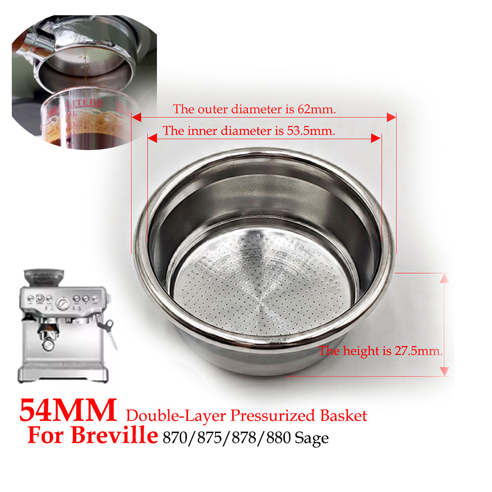 54mm Dual-Layer Pressurized Fi - Breville Espresso Bes870 ulasan dan harga