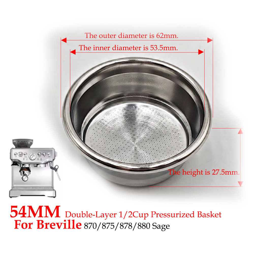 54mm Dual-Layer Pressurized Fi - Breville Espresso Bes870 ulasan dan harga