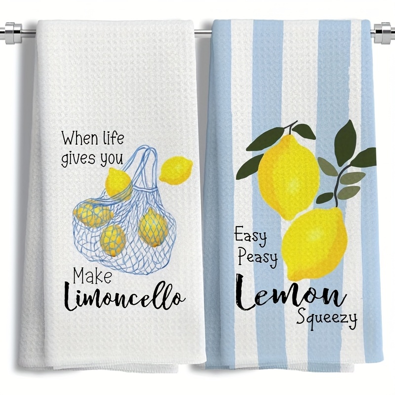2Pcs, Lemon Mesh Kitchen Towel - Kitchen Baking Cooking ulasan dan harga