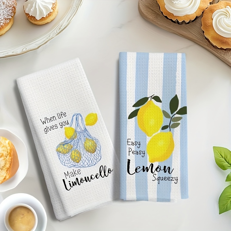 2Pcs, Lemon Mesh Kitchen Towel - Kitchen Baking Cooking ulasan dan harga