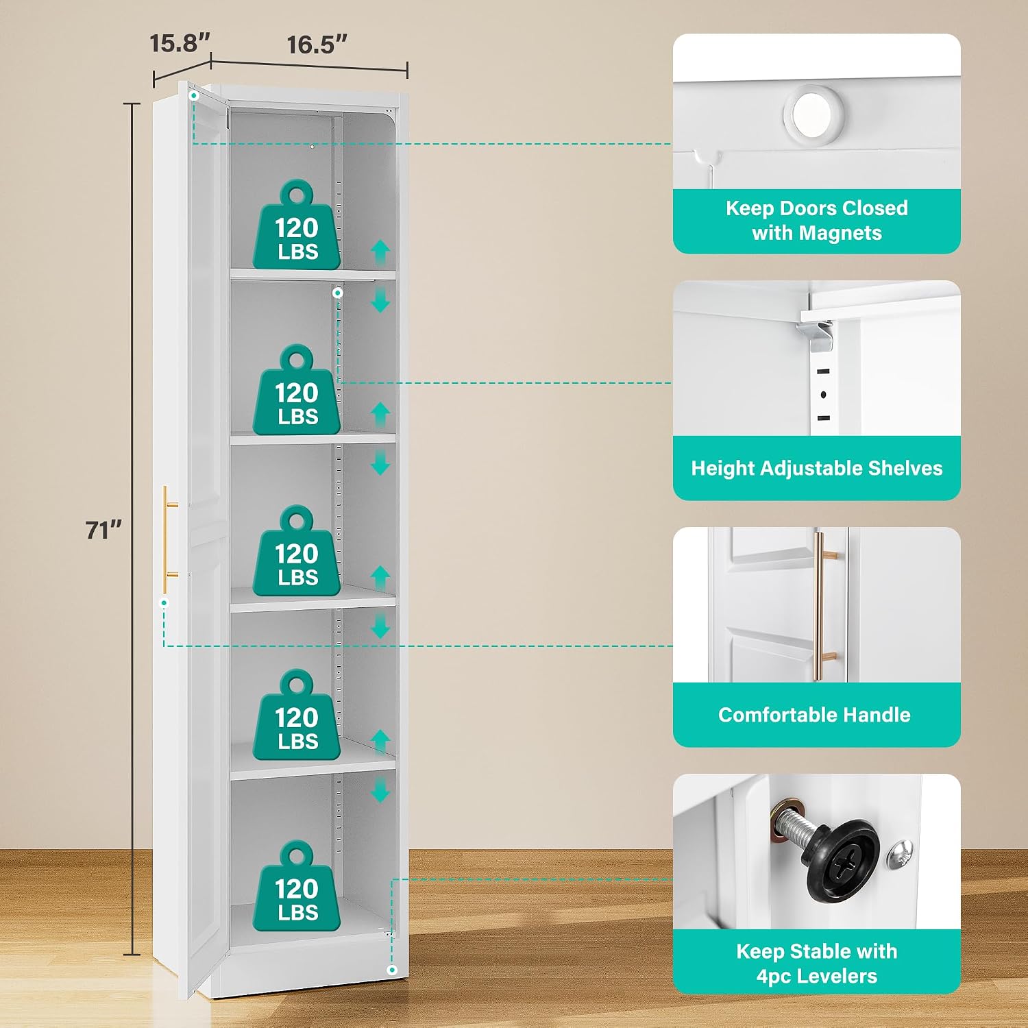 Tall Narrow Storage Cabinet Wi - Kitchen Baking Storage ulasan dan harga