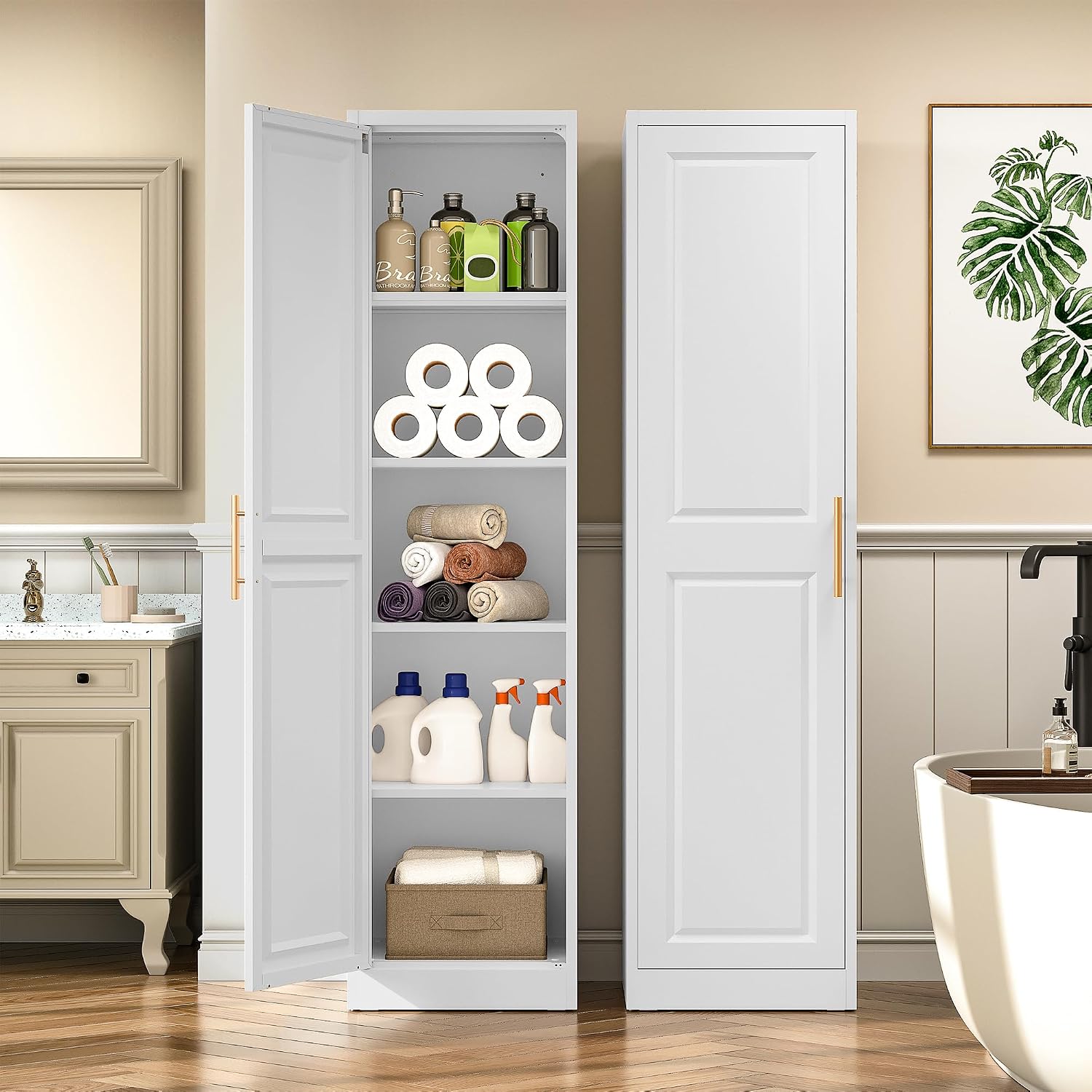 Tall Narrow Storage Cabinet Wi - Kitchen Baking Storage ulasan dan harga