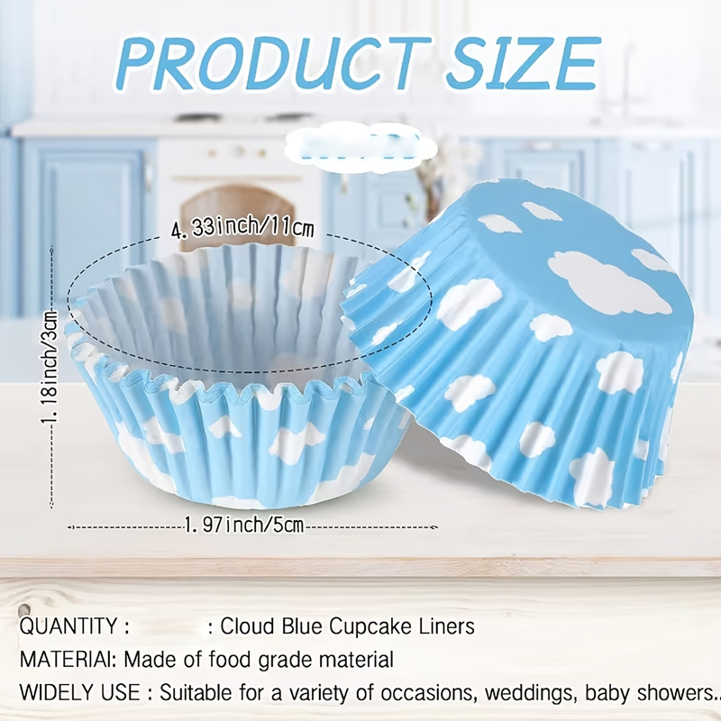 100Pcs200Pcs Blue Sky and Whit - Kitchen Baking Must Haves ulasan dan harga