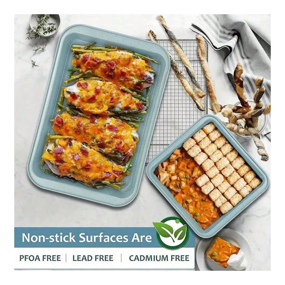 10 Piece Bakeware Set, NonStic - Kitchen Baking Pan Set ulasan dan harga