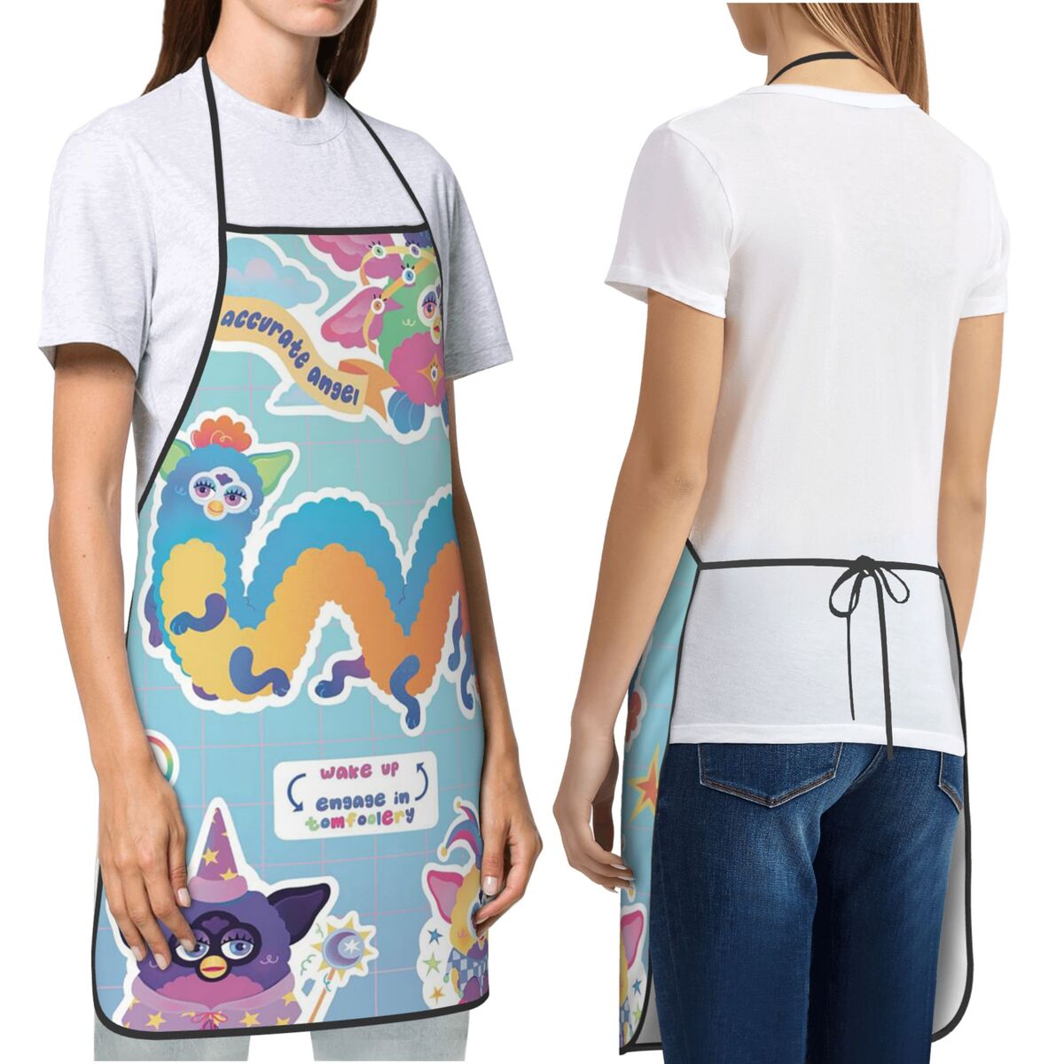 Nightmare Furby Cartoon Aprons - Kitchen Nightmares Baking ulasan dan harga
