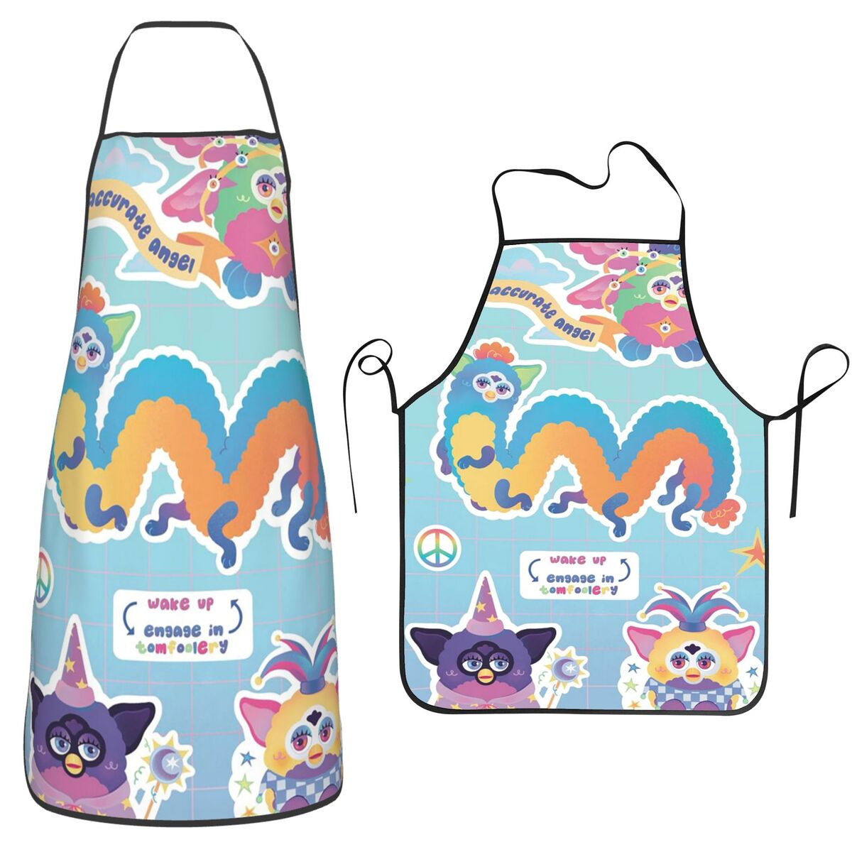 Nightmare Furby Cartoon Aprons - Kitchen Nightmares Baking ulasan dan harga