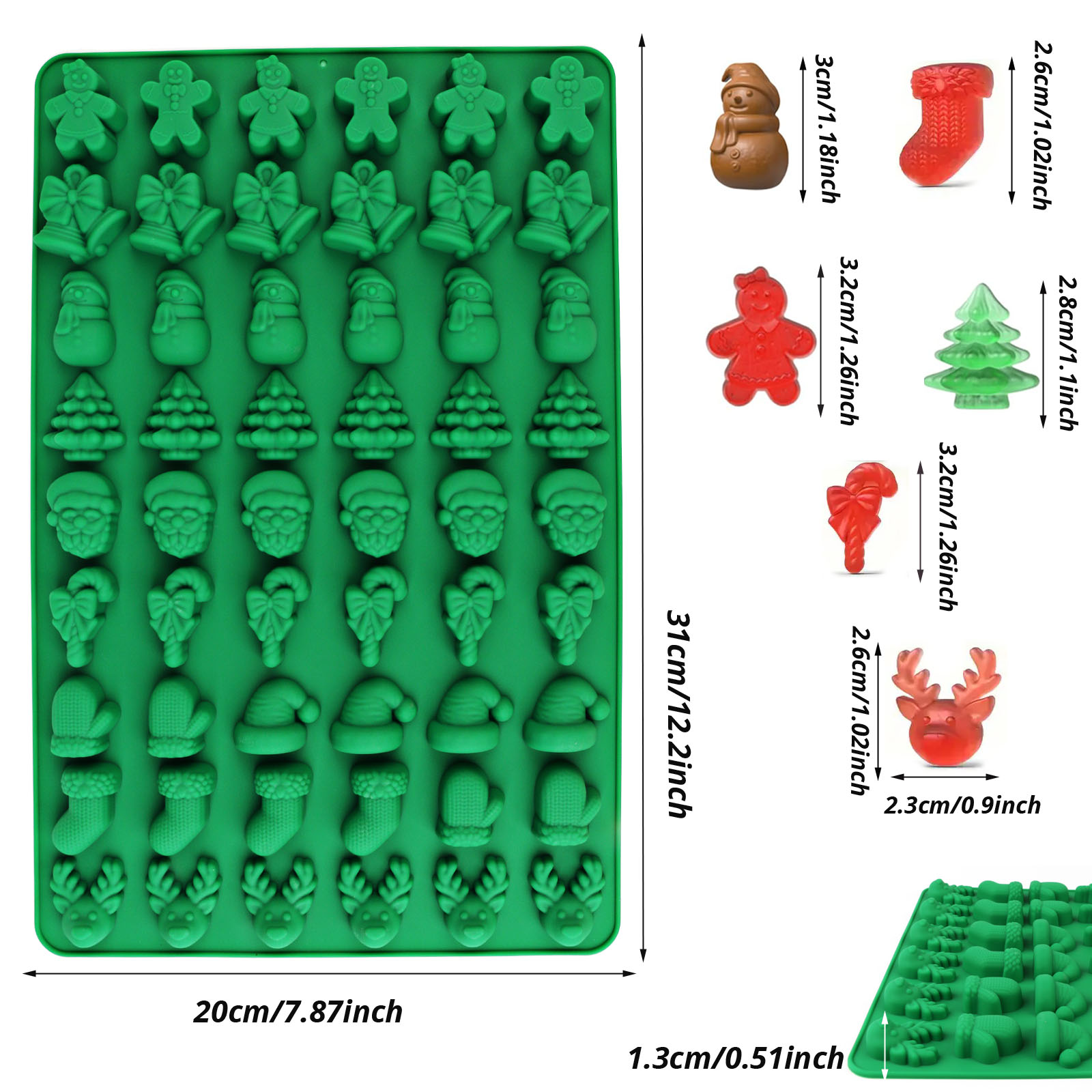 Four Types of Christmas-Themed - Kitchen Baking Molds ulasan dan harga