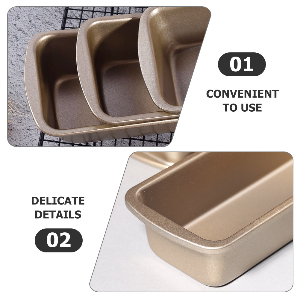 3Pcs Rectangular Loaf Pan Carb - Kitchen Bakery ulasan dan harga