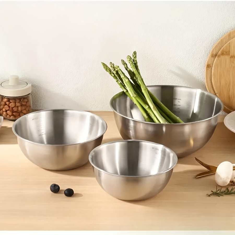 3pcs Stainless Steel Salad Bow - Kitchen Baking Cooking ulasan dan harga