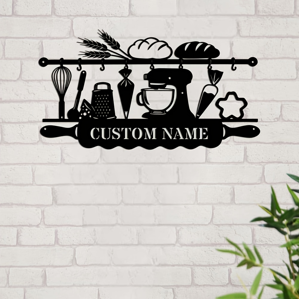 Personalized Kitchen Iron Wall - Kitchen Baking Wall Art ulasan dan harga