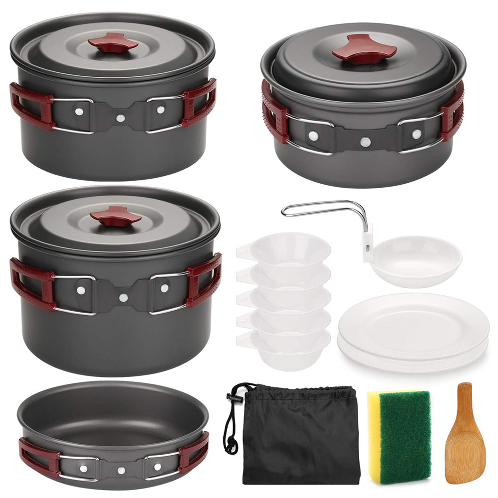 Outdoor Camping Cookware Kit N - Kitchen Baking Pan Set ulasan dan harga