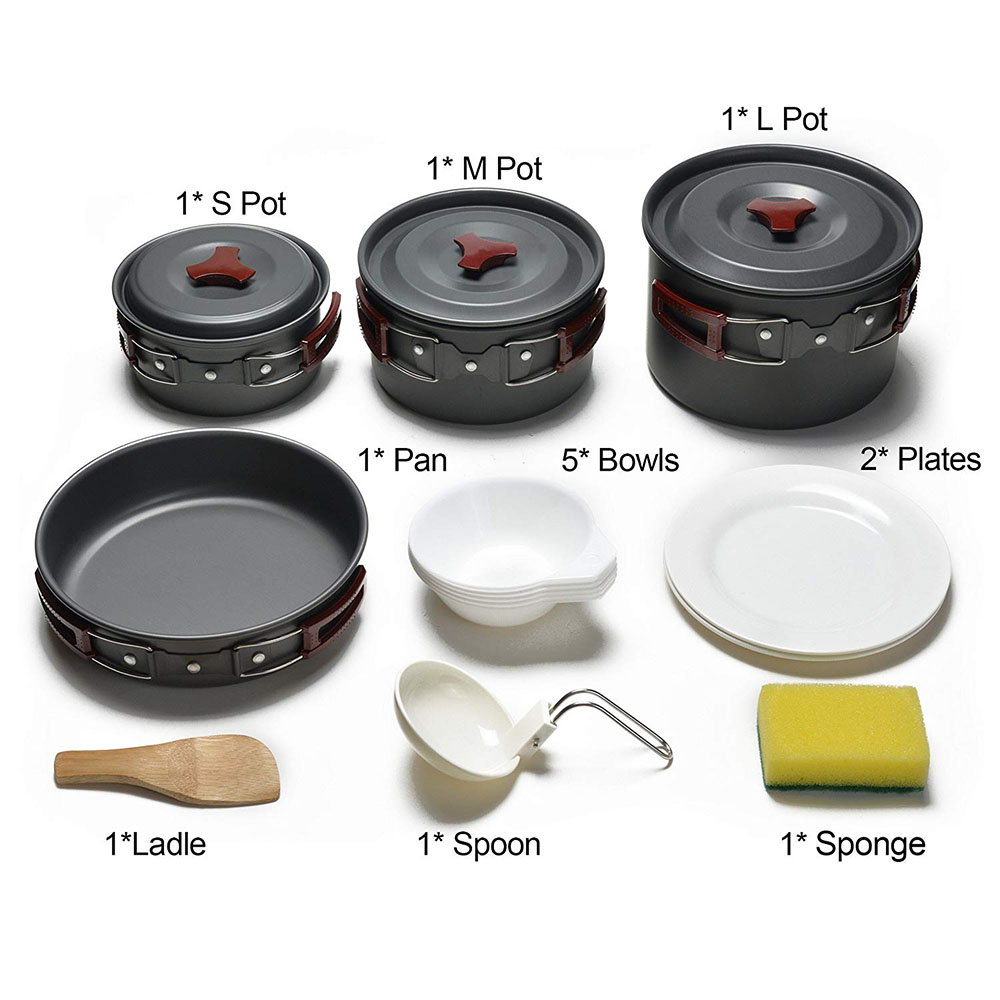 Outdoor Camping Cookware Kit N - Kitchen Baking Pan Set ulasan dan harga