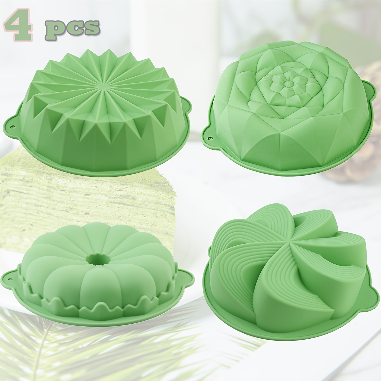 4-Piece Flower-Shaped Silicone - Kitchen Baking Must Haves ulasan dan harga