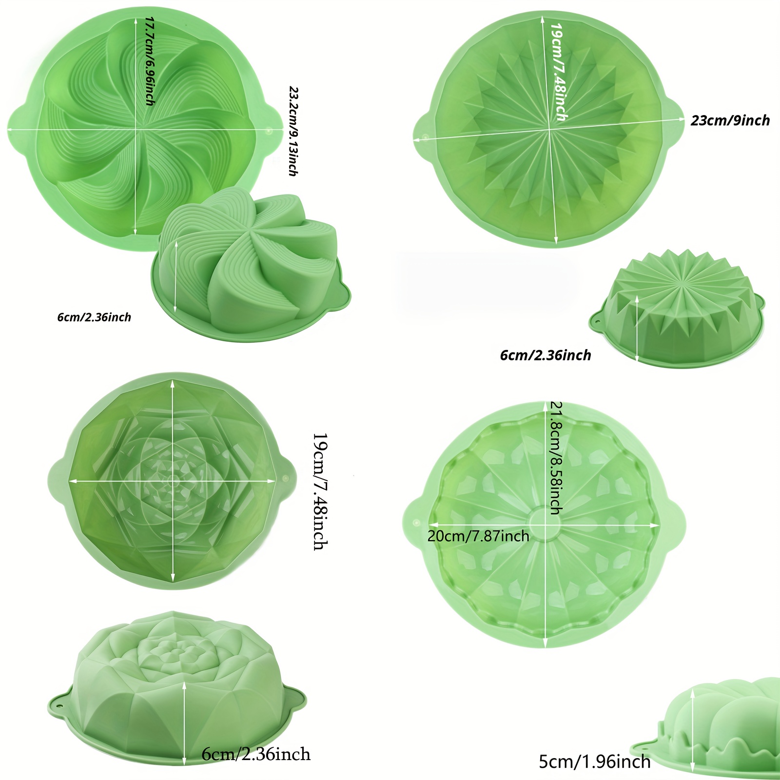 4-Piece Flower-Shaped Silicone - Kitchen Baking Must Haves ulasan dan harga
